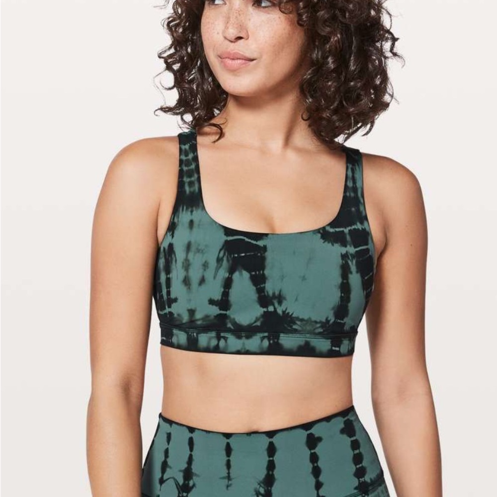 Lululemon Energy Bra Vert Shibori Mystic Green Evergreen Tie Dye sz 4